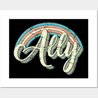 Ally trangender pride vintage lgbt pride gift Posters and Art